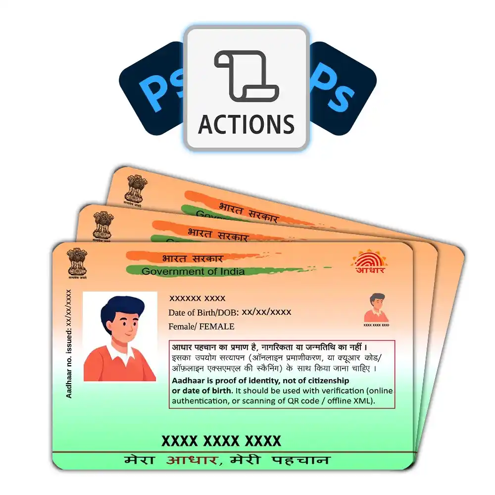 Color Aadhar Card Action Color Aadhar Card Action