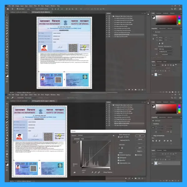 Pan Card UTI Photoshop Redapple Talks