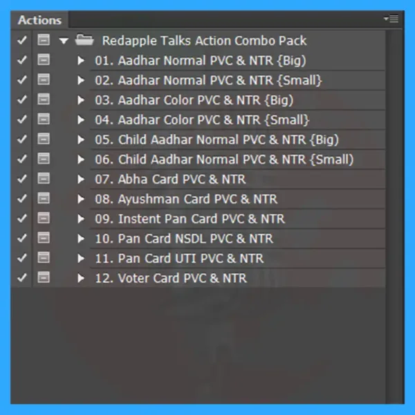 Photoshop PVC Card Action Redapple Talks