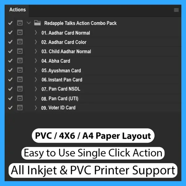 Photoshop PVC Card Action Redapple Talks