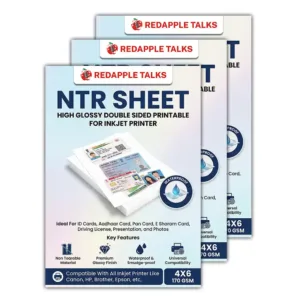 NTR Sheet Double Side Printable 4X6 Size - Water Proof Premium Quality